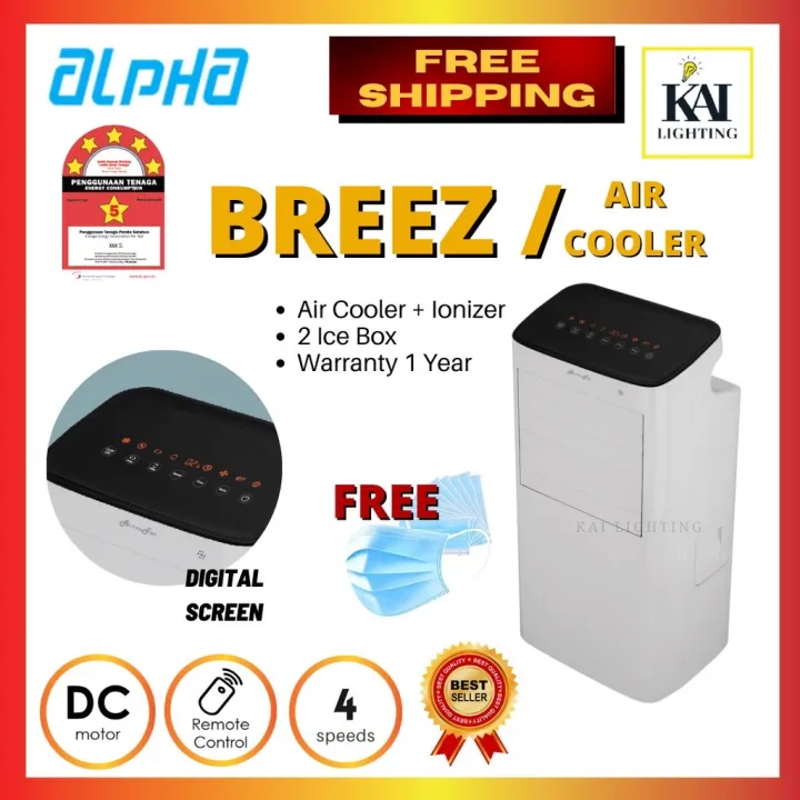 Alpha BREEZ Air Cooler 7 Liter AC Air Cooler 4 Speed Setting (White ...