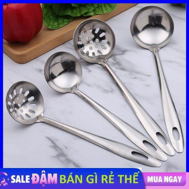 Muỗng Múc Canh Inox , Muôi Lỗ Inox Vớt Mì, Rau Luộc Thức Ăn - Vá Múc ...