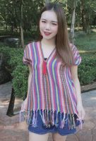 เสื้อกะเหรี่ยง ผ้าทอนาการุยชาย (Native shirt,Naga cloth)