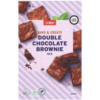 Coles double chocolate brownie mix แป้งทำบราวนี่สำเร็จรูป ชอคโกแลตเข้มข้น ขนาด 500g