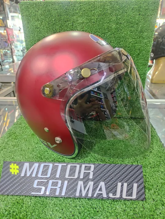 BUBBLE VISOR/ Bubble Casco Visera Flip Up Bracket Open Face Helmet Visor High Strength UvCut