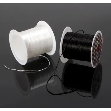 Clear elastic bead cord from Japan 0.5mm, Spool of 90m (90m)