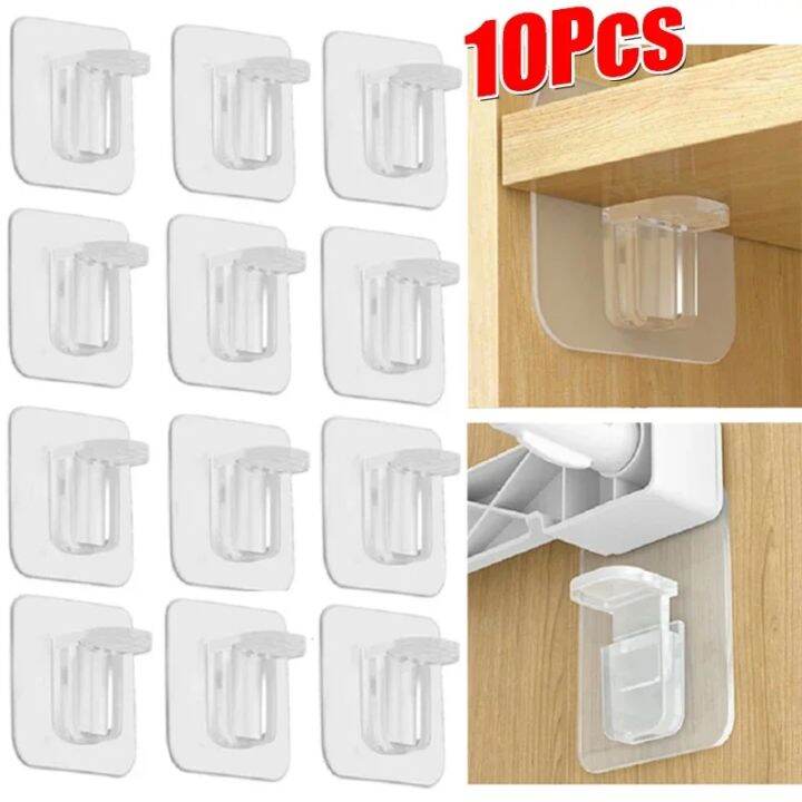 Adhesive Support Shelf Bracket Punch-free Wardrobe Strong Partition ...