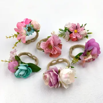 Floral Wrist Flowers, Flower Bracelet, Wedding Wrist Accessories,  Bridal/bridesmaid Wrist Flower, Sister Group Accessories, Prom Accessories  - Etsy