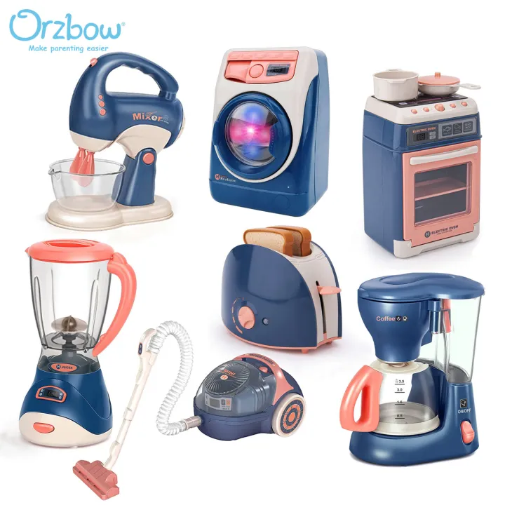 Orzbow Kitchen Appliances Toy,Kids Kitchen Pretend Play Set with Coffee
