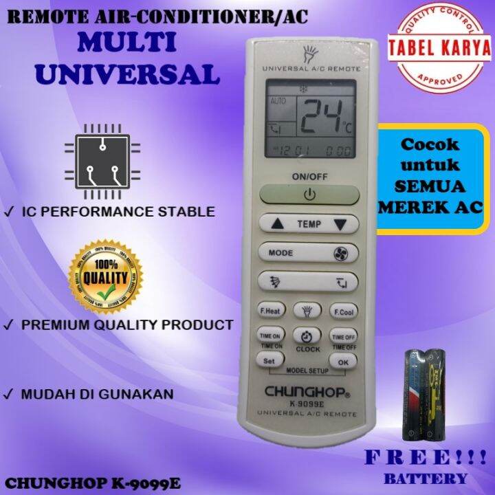 Remote Ac Multi Chunghop K E Original Asli Lazada Indonesia