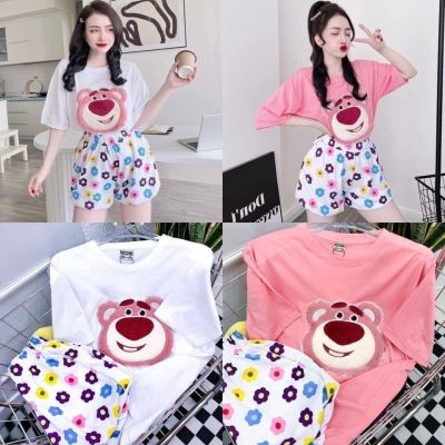 พร้อมส่ง❗️เซ็ทเสื้อ+กางเกงพี่หมี Lotso โคตรคุ้มมมมม ผ้านุ่ม น่ารักมาก💖