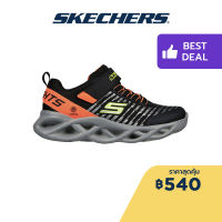 Skechers สเก็ตเชอร์ส รองเท้าเด็กผู้ชาย รองเท้าผ้าใบ Boys S-Lights Twisty Brights Novlo Shoes - 401650L-BKOR Lights, On/Off Button