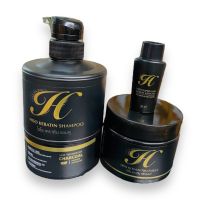 ( ยกเซ็ต 3 อย่าง )แชมพูไฮโซ เคราติน แชมพู ทรีทเม้นท์ เซรั่ม Hiso Keratin(ขนาด : 300ml.)เซรั่มขนาด20ml.*จำนวน3ชิ้น*