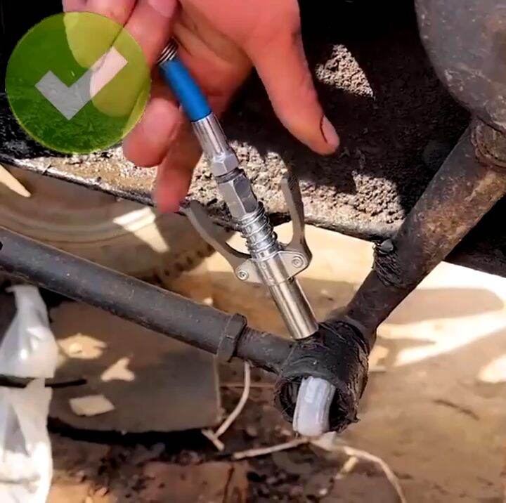 HeavyDuty Quick Release Grease Gun Coupler Two Press Easy to Push