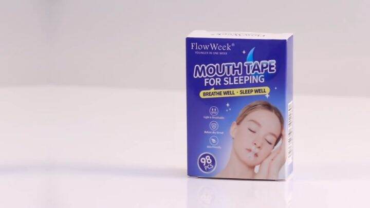 FlowWeek 98Pcs Mouth Tape for Sleeping Anti Drool Anti-Snoring Stickers ...