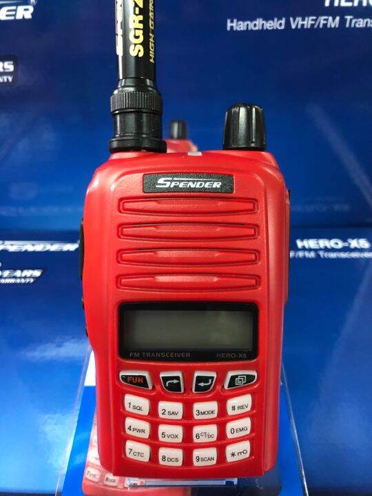 วิทยุสื่อสาร-spender-รุ่น-hero-x5-plus-160ch-สำหรับประชาชน-245mhz-ถูกต้องตามกฎหมาย-กำลังส่ง-5-วัตต์-ระยะ-2-5-กิโลเมตร