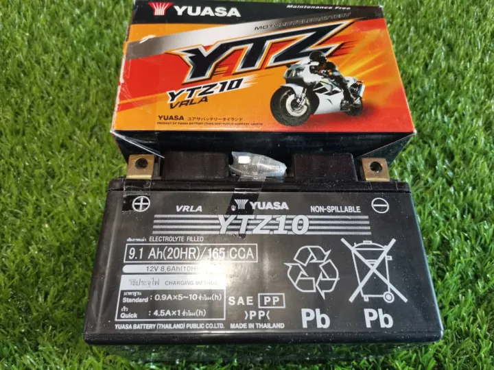 2022} YUASA BATERI YTZ10 BATTERY YTZ10S MT07/ MT09/ TRACER GT / VULCAN S /  R6 /R1 / Duke690/ CBR500/ CBR650/ CBR1000 | Lazada