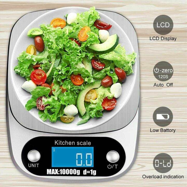 Digital scale kitchen scale weighing 10kg stainless steel kitchen