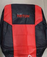 หุ้มเบาะหนังตรงรุ่น ? TRITON ใหม่ ปี 2013-2020-ปัจจุบัน ? (1คู่-หน้าซ้าย-ขวา) สีดำแดง  สวมทับเข้ารูป  ติดตั้งง่าย