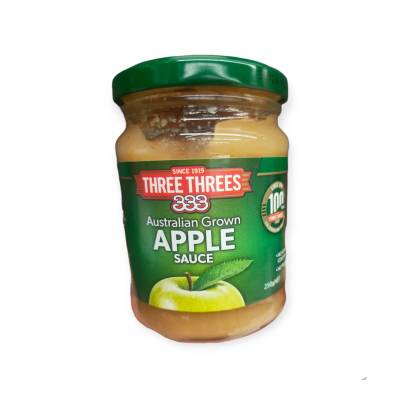 Three Threes 333 Australian Grown Apple Sauce ซอสแอปเปิ้ลสำหรับราดอาหาร ทรีทรีส์ 250g