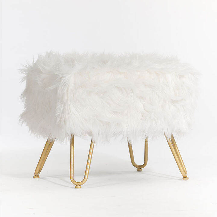 Nordic Style Shoe Changing Stool Household Iron Art Living Room a Block