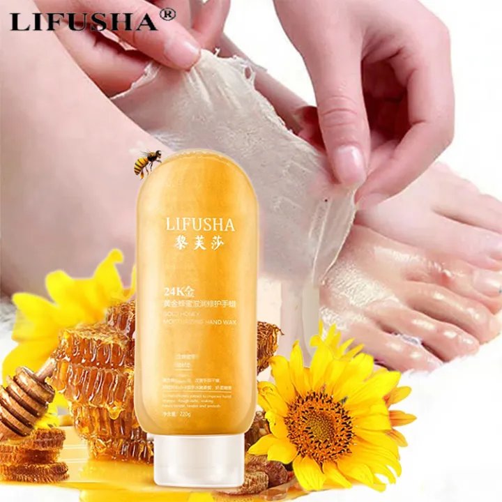 LIFUSHA Honey Wax Foot Mask Exfoliating Foot Peel Mask Remove Dead Skin