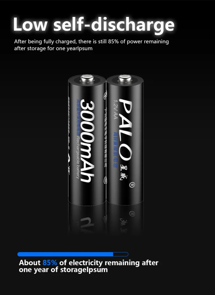 Palo 1.2v Aa Batterie rechargeable 3000mah