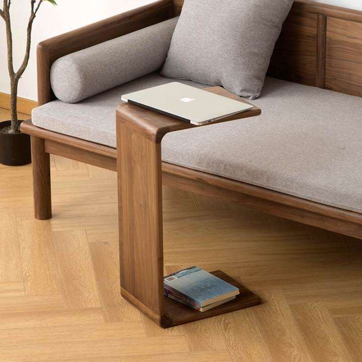 Solid Wood C Type Sofa Side Table Corner Table Movable Mini Small