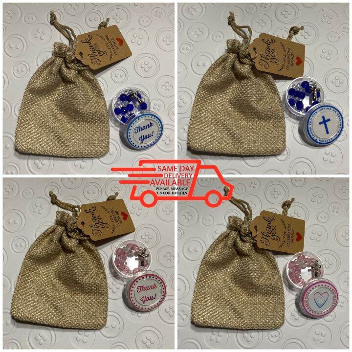 Instant same day delivery available Mini rosary with case and bag