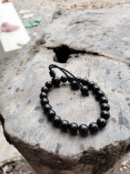 gelang kayu galih kelor semi fosil kelor hitam | Lazada Indonesia