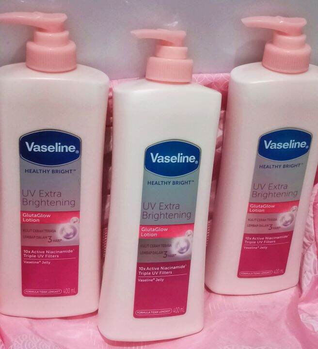 vaselin healthy bright gluta glow lotion 400 ml handbody Vaseline