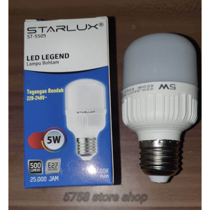 Lampu Starlux Led Legend 5 Watt Bohlam Kapsul Putih Lazada Indonesia