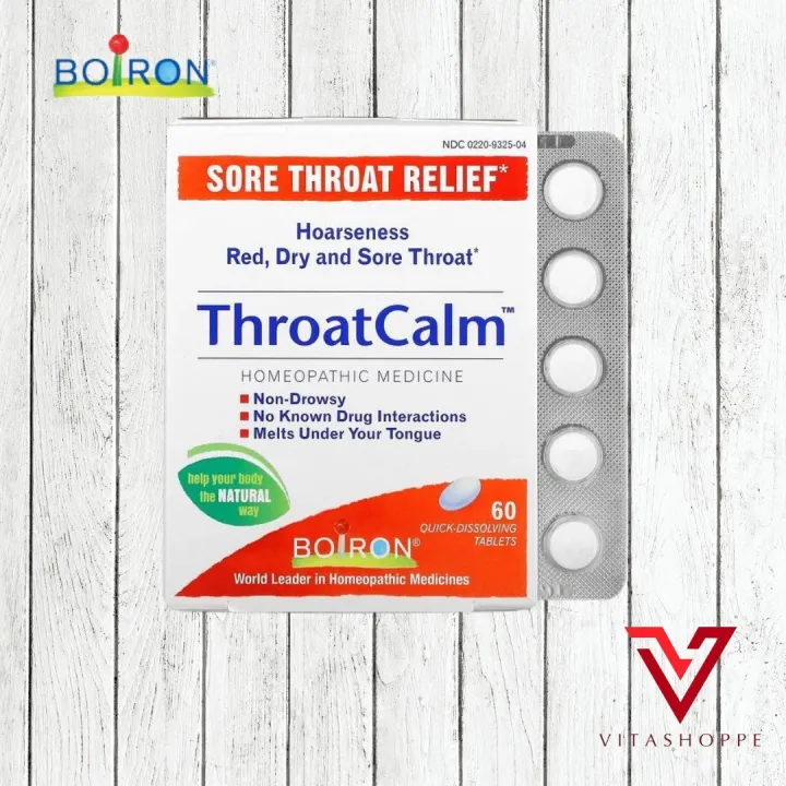 Boiron Throatcalm Sore Throat Relief 60 Quick Dissolving Tablets Lazada Ph