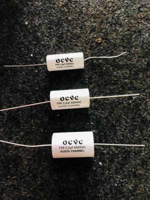 คาปาซิเตอร์ เกรดออดิโอ้ ยี่ห้อ OCVC tpp 400VDC รุ่นนี้มี 3 ค่า 1.5ไมโคร 2.2ไมโคร 3.3 ไมโคร