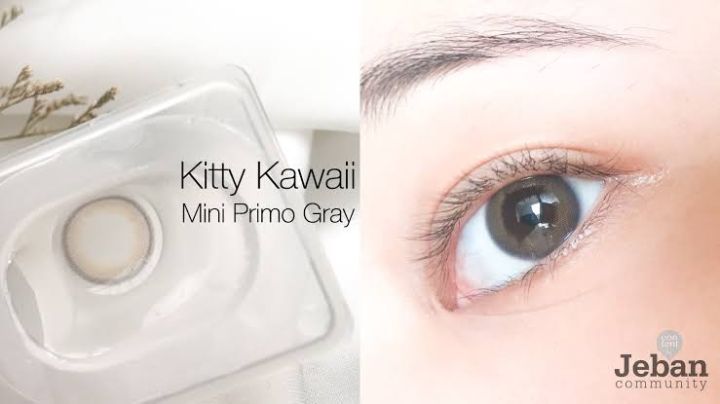 คอนเเทคเลนส์-kitty-kawaii-mini-primo-gray-สายตาปกติ