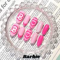 ?  เล็บเจลปลอมสำเร็จรูป เจลแท้ 100% บาร์บี้ Barbie ? เลือกขนาดได้ ถ่ายจากสินค้าของจริง