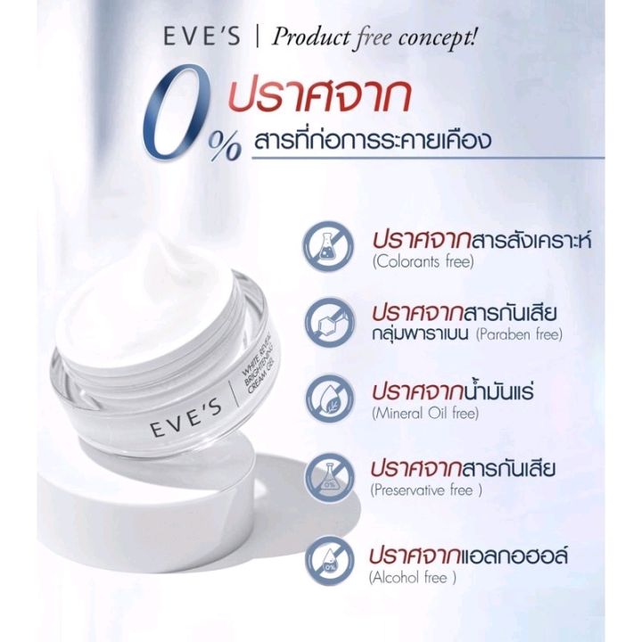 eves-แท้100-พร้อมส่ง-ครีมเจลอีฟส์-ครีมบํารุงผิวหน้า-หน้าขาวใส-eves-cream-gel-ครีมทาหน้า-ครีมลดรอยสิว-ลดฝ้ากระ-จุดด่างดำ-ครีม-eve-ครีมอีฟส์