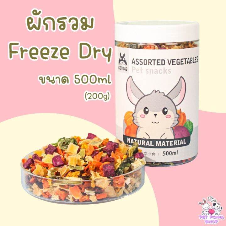 ผัก-ผลไม้รวมอบแห้ง-ฟรีซดราย100-สำหรับสัตว์ฟันแทะ-freeze-dry-fruits-and-vegetables