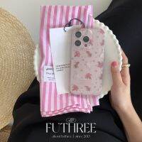 Futhree เคสโทรศัพท์มือถือโปร่งใสสีชมพูอ่อนลายแมวเหมียวสดใสสไตล์เกาหลีแบบอินสตาแกรมสำหรับสาวๆเคสป้องกันแบบนิ่มหุ้มขอบแบบเต็มกันกระแทกสำหรับ iPhone 14pro 13PROMAX 12/11แบบใหม่