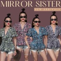 ?ป้าย Mirrorsister​ 30211.2 เสื้ออัดพลีทลายเสือ ทรงสวยแซ่บ