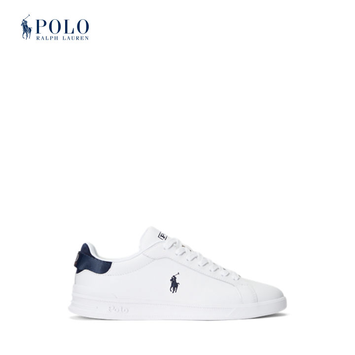 Ralph lauren leather on sale sneakers