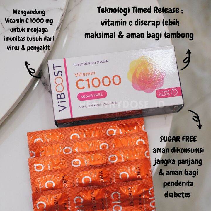 VIBOOST C1000 STRIP / VITAMIN C 1000mg ISI 6 KAPLET Lazada Indonesia