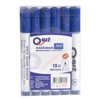 Q-BIZ คิวบิซ ปากกาไวท์บอร์ด สีน้ำเงิน แพ็ค 12 ด้าม ปากกา