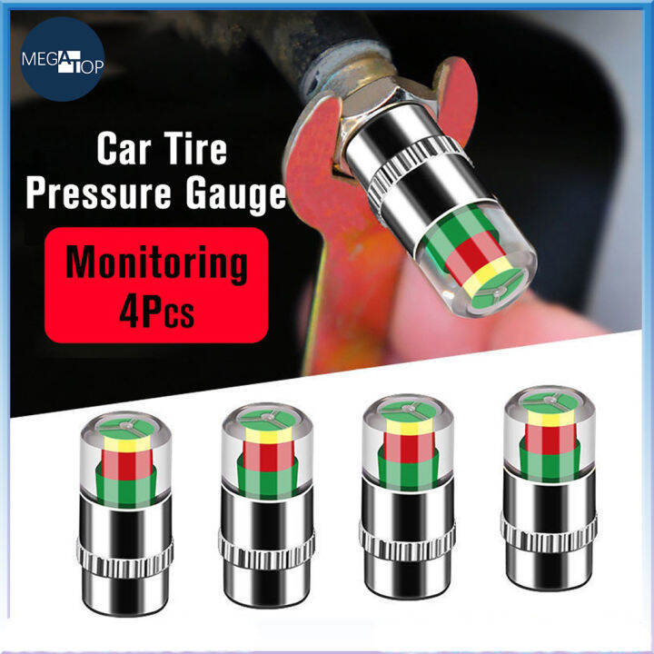 MEGATOP Car Tire Pressure Monitor Diagnostic Tool Kit Valve Stem Cap