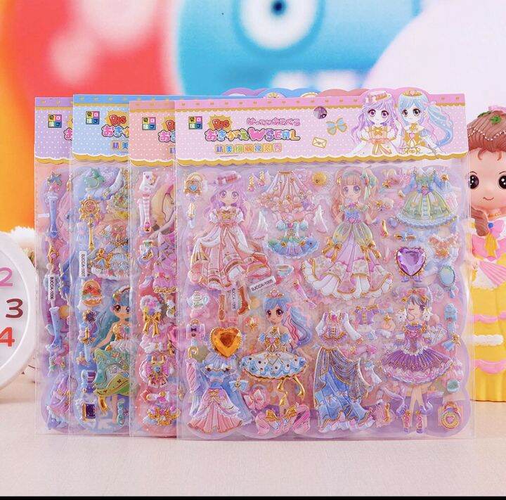 Sticker 2 lớp thay trang phục công chúa | Lazada.vn