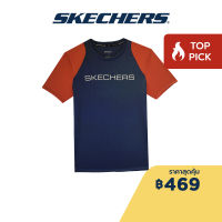 Skechers สเก็ตเชอร์ส เสื้อยืดแขนสั้นผู้ชาย Men  1st Series Short Sleeve Tee  Apparel - SP22Q4M414-SEBL