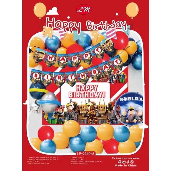 Roblox Theme Garland  Balloons, Custom balloons, Balloon garland
