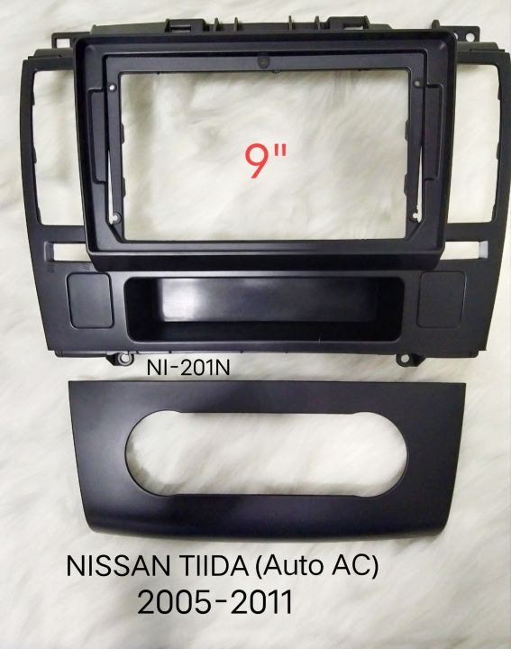 หน้ากากวิทยุ NISSAN TIIDA (Auto AC.)ปี2005-2011 สำหรับเปลี่ยนจอ Android 9