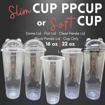 Plastic Cups / Milk Tea Cups - Slim Cups 22 oz 90mm (50 pcs) CUPS only No  LID