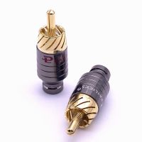 ⚡️หัวแจ็คสีดำ RCA ตัวผู้ ชุบทอง24k อย่างดี สำหรับสาย 5 mm.