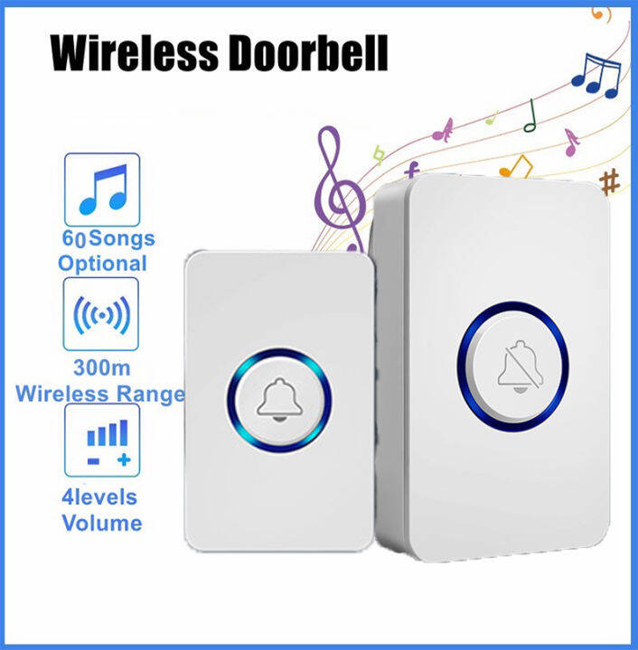 Wireless Doorbell Waterproof Doorbells Buzzer Door Bell For Home Garden