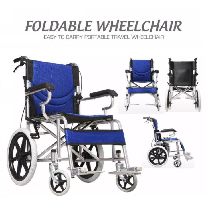 READY STOCK Wheelchair Wheelchair Portable and Foldable Lightweight ...