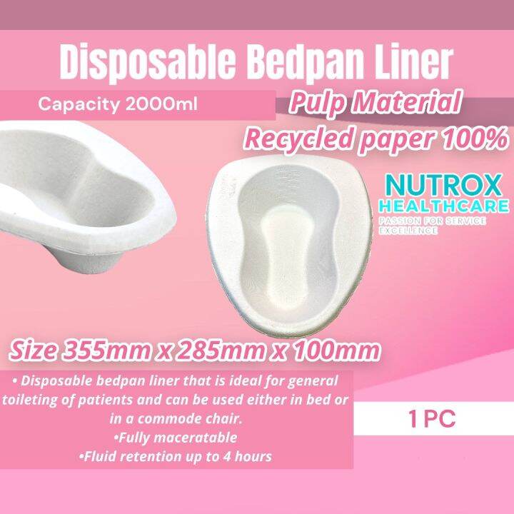 Disposable Bedpan Liner Pulp 2000ml suitable for the general toileting