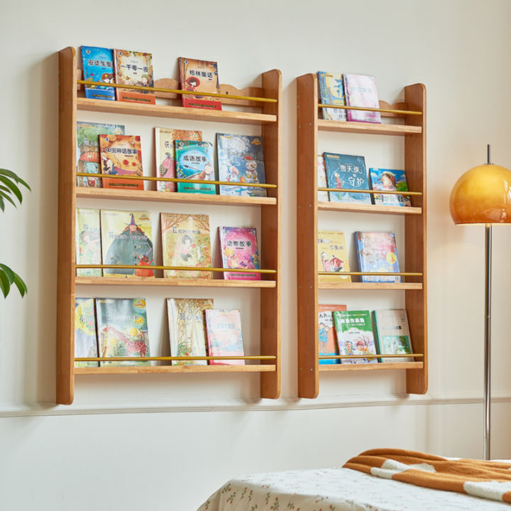 Children's WallMounted Bookshelf Home Wall Shelf behind the Door